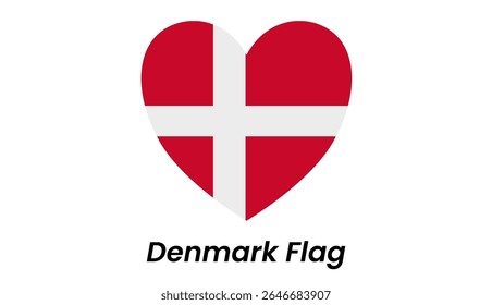 Ícone da bandeira da Dinamarca com cruz escandinava branca sobre um fundo vermelho em um estilo plano limpo.