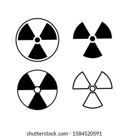 Icon denoting radiation, nuclear hazard, unhealthy atmosphere and soil. Vector illustration, eps 10.