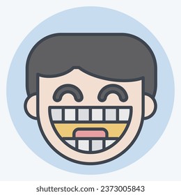 Icon Dental Braces. related to Dentist symbol. color mate style. simple design editable. simple illustration