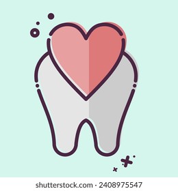 Icon Dental Care. related to Dental symbol. MBE style. simple design editable. simple illustration