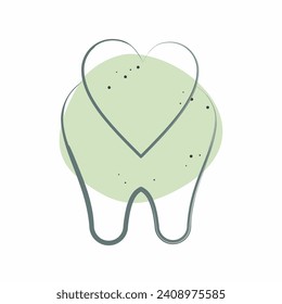 Icon Dental Care. related to Dental symbol. Color Spot Style. simple design editable. simple illustration