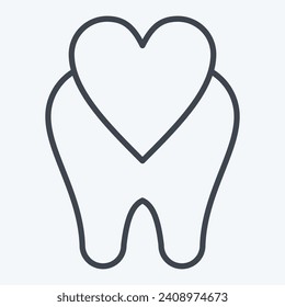 Icon Dental Care. related to Dental symbol.line style. simple design editable. simple illustration