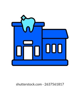 Icon a dental clinic, isolated against a clean background.