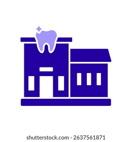 Icon a dental clinic, isolated against a clean background.