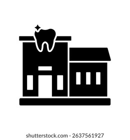 Icon a dental clinic, isolated against a clean background.