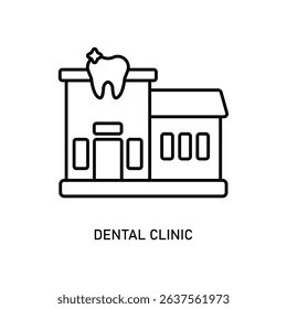 Icon a dental clinic, isolated against a clean background.