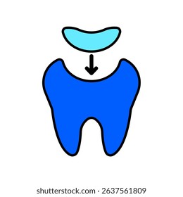 Icon a dental filling, isolated against a clean background.