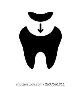 Icon a dental filling, isolated against a clean background.