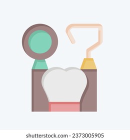 Icon Dental Hygiene Tool. related to Dentist symbol. flat style. simple design editable. simple illustration