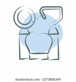 Icon Dental Hygiene Tool. related to Dentist symbol. Color Spot Style. simple design editable. simple illustration