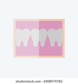 Icon Dental Imaging. related to Dental symbol. flat style. simple design editable. simple illustration