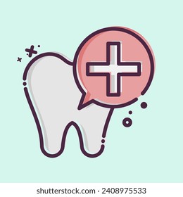 Icon Dental Implants. related to Dental symbol. MBE style. simple design editable. simple illustration