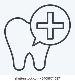 Icon Dental Implants. related to Dental symbol.line style. simple design editable. simple illustration