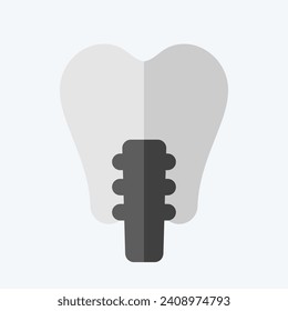 Icon Dental Prosthetics. related to Dental symbol. flat style. simple design editable. simple illustration