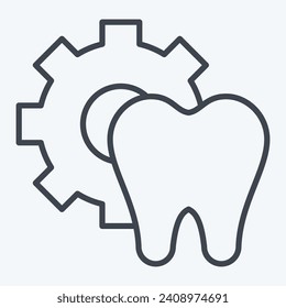 Icon Dental Services. related to Dental symbol.line style. simple design editable. simple illustration