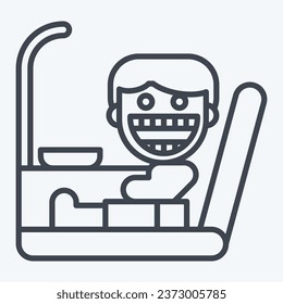 Icon Dentist Chair. related to Dentist symbol. line style. simple design editable. simple illustration