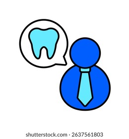 Icon a dentist, isolated against a clean background.