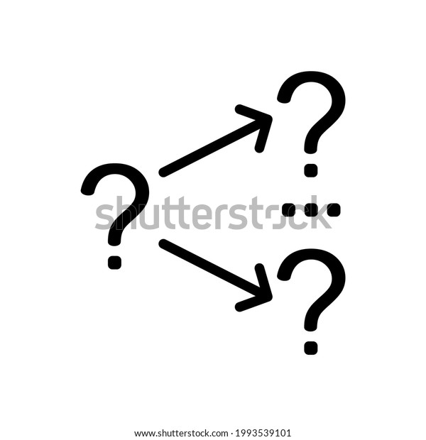 Icon Depicting Arrows Question Mark Question Stock Vector (Royalty Free