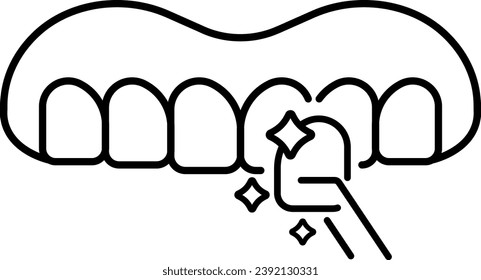 Icon depicting a beautiful dental veneer undergoing replacement.