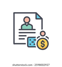 Icon depicting buyer financing emphasizing investment opportunities.