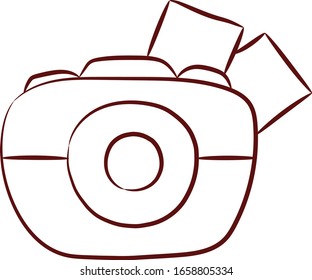 Symbol mit einer Kamera und zwei Aufnahmen