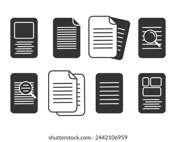 Icon depicting documents, suitable for web and mobile applications, isolated for use in graphic and design. Illustration a vector