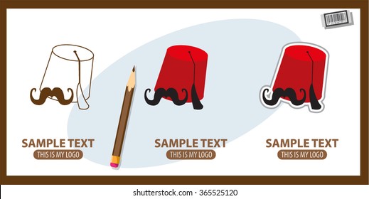 Icon depicting the fez and mustache, traditions of Eastern countries and North Africa.