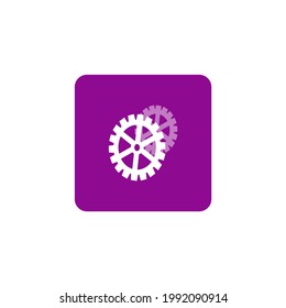 El icono que representa un engranaje. Imagen vectorial para el diseño de sitios y aplicaciones.