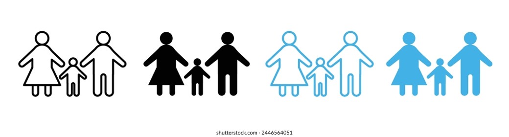 Icon Depicting a Joyful Family Unit with Parents and Children