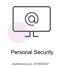 An icon depicting measures to protect personal information and identity in the digital space.