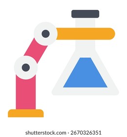 Ícone representando um braço robótico modular, adequado para automação, fabricação e marca tecnológica.