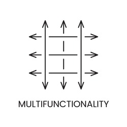 Icon Depicting Multifunctionality In Vector Line Style