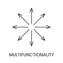 Icon Depicting Multifunctionality In Vector Line Style