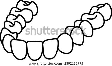 Icon depicting a ready-to-use 3D invisible aligner, providing discreet and effective dental alignment.