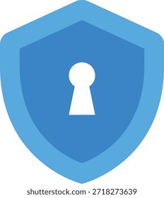 Ícone que representa um escudo seguro simbolizando a proteção, ideal para segurança cibernética, segurança de dados e aplicativos de privacidade.