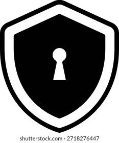 Icono que representa un escudo seguro que simboliza la protección, ideal para aplicaciones de ciberseguridad, seguridad de datos y privacidad.