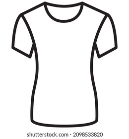 
Icon depicting a short-sleeved T-shirt.