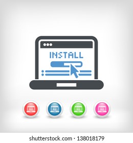 Icon Depicting A Software Installation On Pc