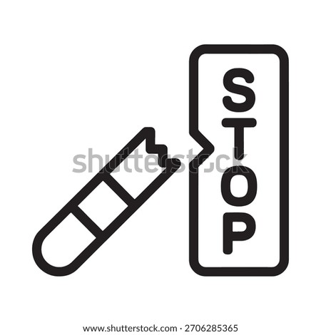 An icon depicting a stop sign that has been broken in half, suggesting a traffic obstruction or danger.