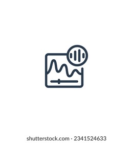 An icon depicting the visual representation of an audio waveform