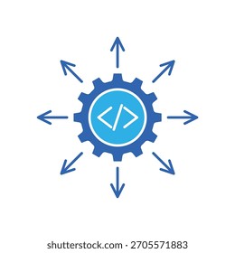 Icono de un despliegue, aislado contra un fondo limpio.