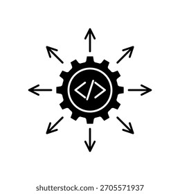 Icono de un despliegue, aislado contra un fondo limpio.