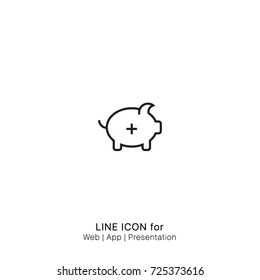Icon deposit savings pig graphic design single icon vector