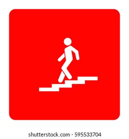 Icon descent down the stairs.