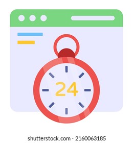 An Icon Design Of 24hr Service