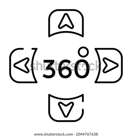An icon design of 360 degree rotation