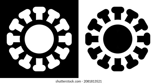 icon design about corona virus or covid 19