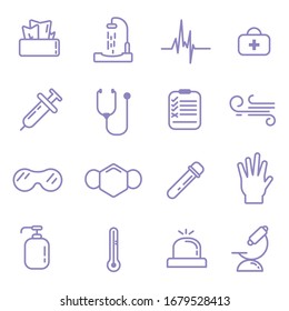 icono para el diseño sobre el virus codificado 19
