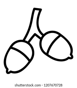 Icon design of an acorn