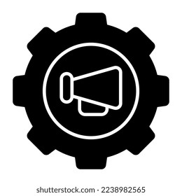 Un diseño de icono de la configuración de anuncios 